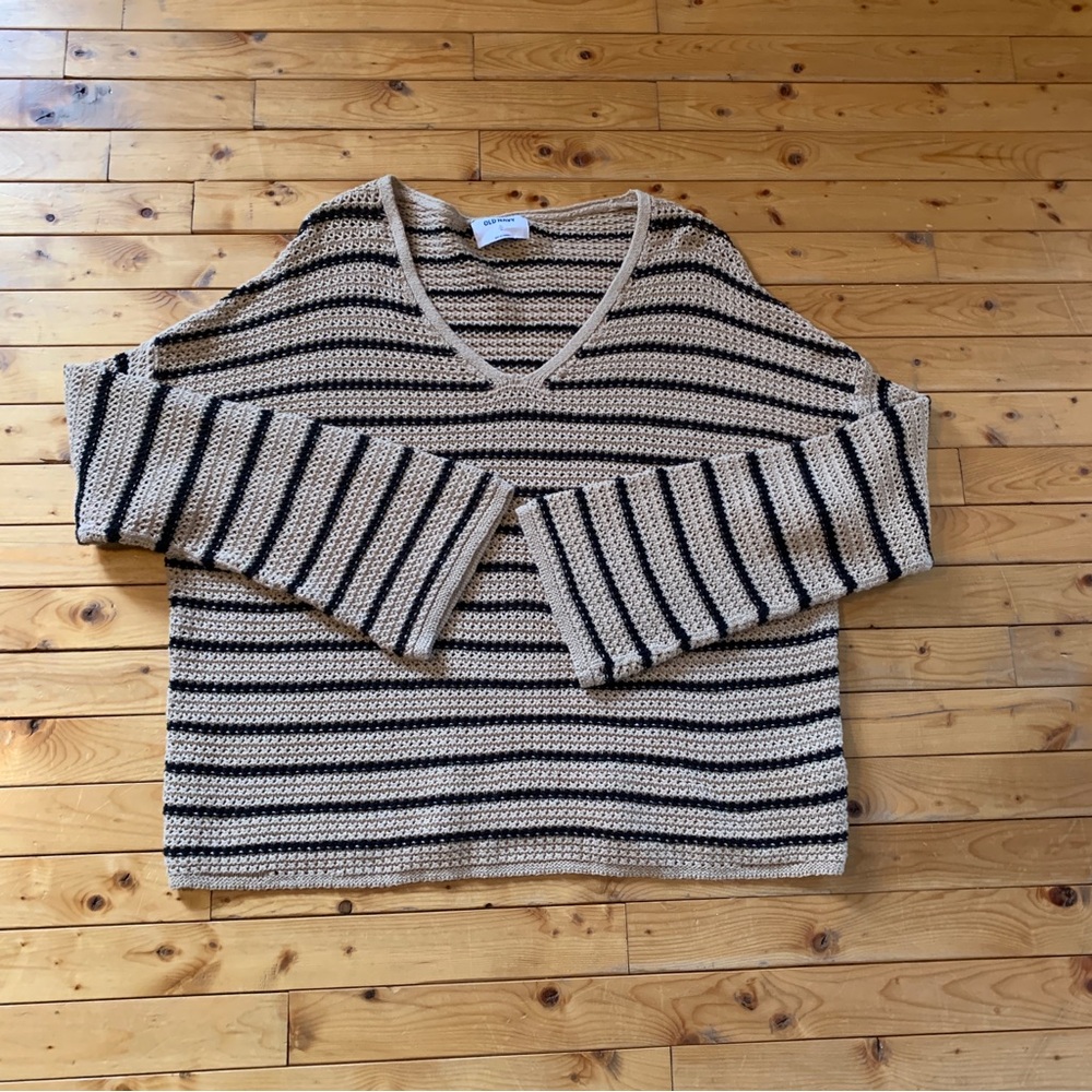 Striped Bell Sleeve Sweater